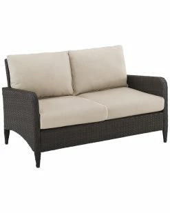 Crosley Kiawah Outdoor Wicker Loveseat Home Seating