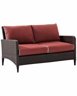 Crosley Kiawah Outdoor Wicker Loveseat Home Seating