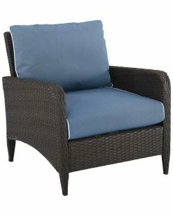 Crosley Kiawah Outdoor Wicker Arm Chair Home Seating