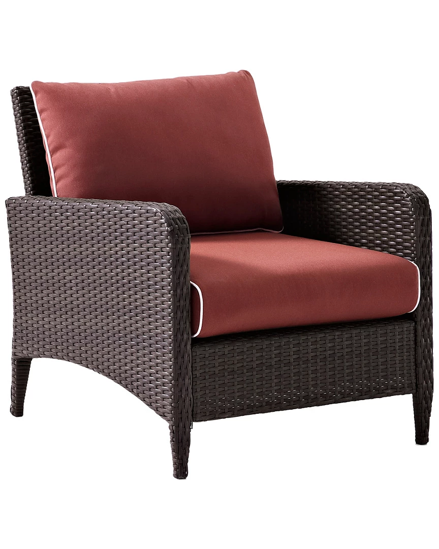 Crosley Kiawah Outdoor Wicker Arm Chair Home Seating