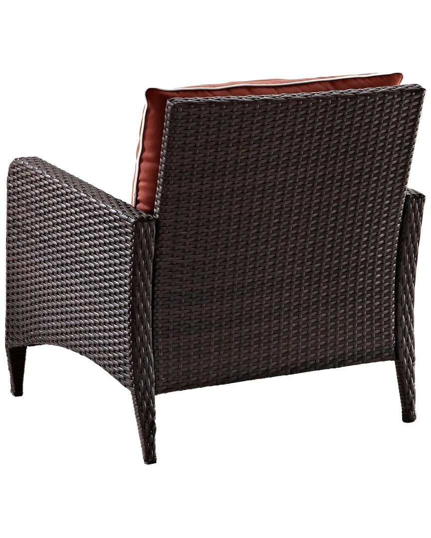 Crosley Kiawah Outdoor Wicker Arm Chair Home Seating - Image 2