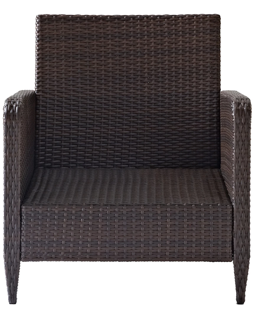 Crosley Kiawah Outdoor Wicker Arm Chair Home Seating - Image 3