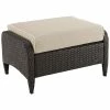 Crosley Kiawah Outdoor Wicker Ottoman Home Seating
