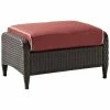 Crosley Kiawah Outdoor Wicker Ottoman Home Seating