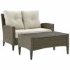 Crosley Rockport Outdoor Wicker 2Pc Conversation Set Home Seating
