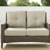 Crosley Rockport Outdoor Wicker High Back Loveseat Home Lounge Sets