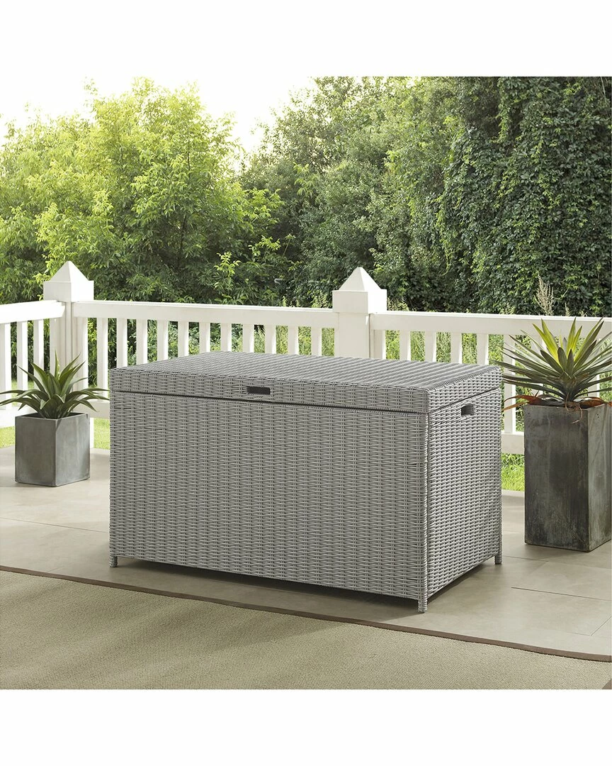 Crosley Furniture Bradenton Outdoor Wicker Storage Bin Home Outdoor Decor & Accessories - Image 2