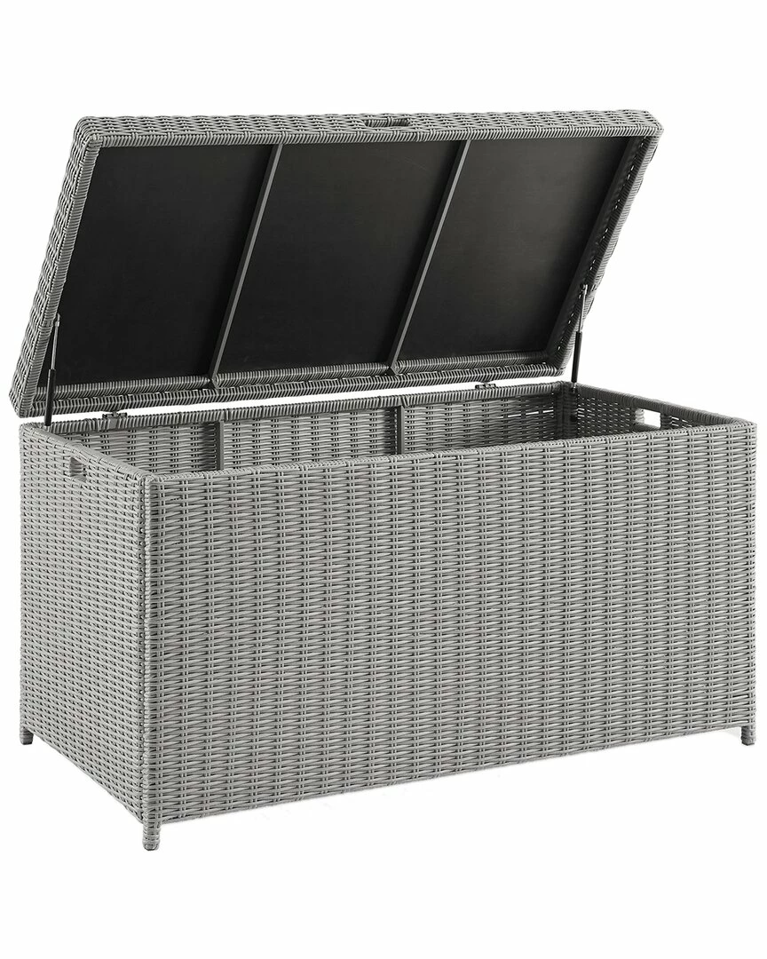 Crosley Furniture Bradenton Outdoor Wicker Storage Bin Home Outdoor Decor & Accessories - Image 3