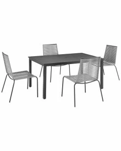Crosley Furniture Fenton 5Pc Outdoor Wicker/ Metal Dining Set Home Dining Sets